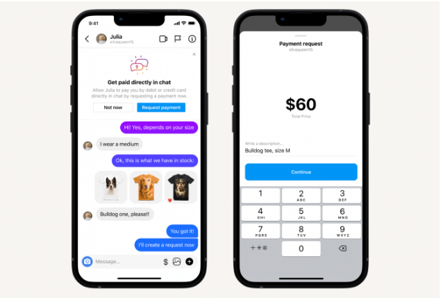 Instagram Payment in Chat Feature
